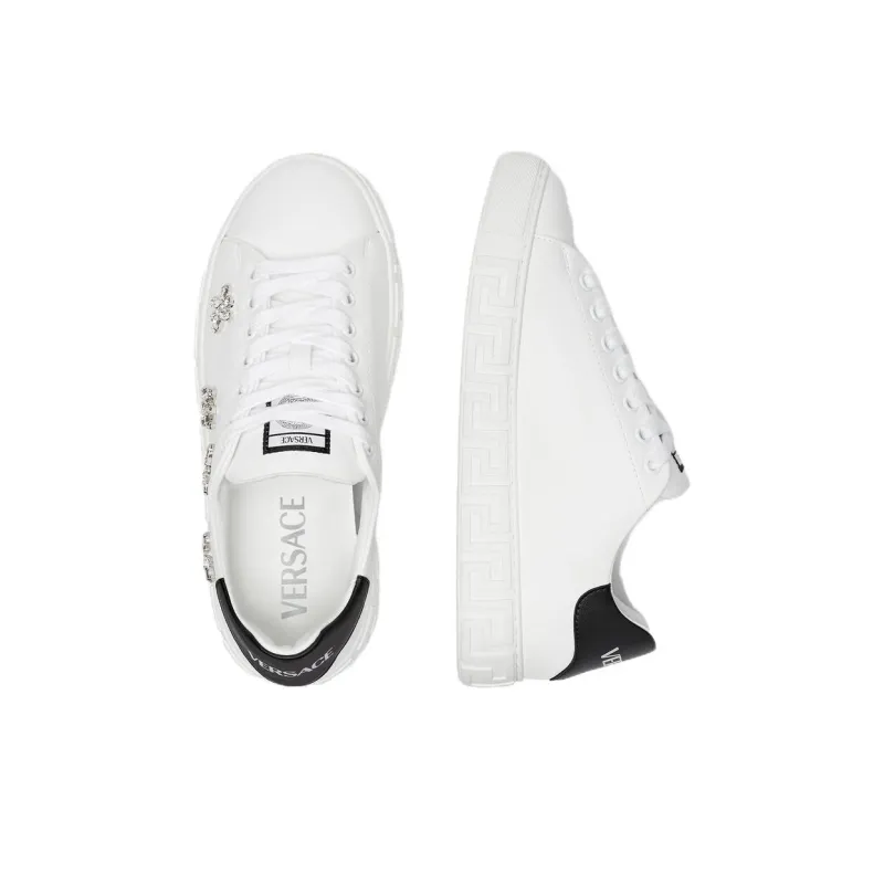 FANSIZHE Greca Low Top Skateboard Shoes Women's White-3