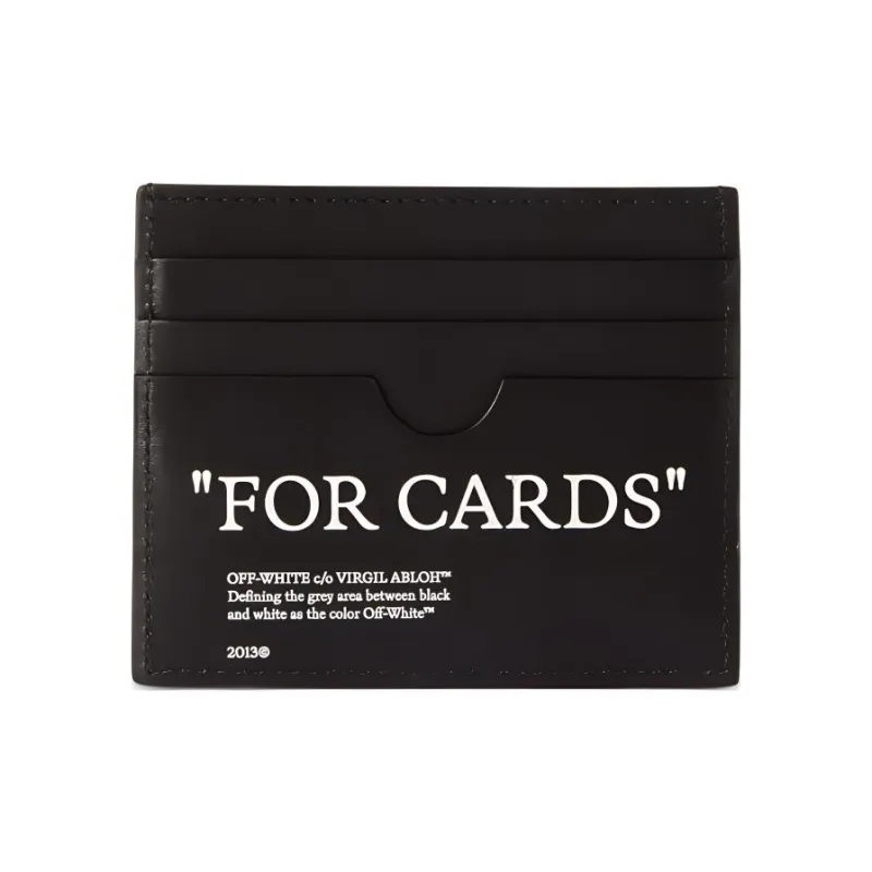 OFF WHITE Quote Card Holder Black-1