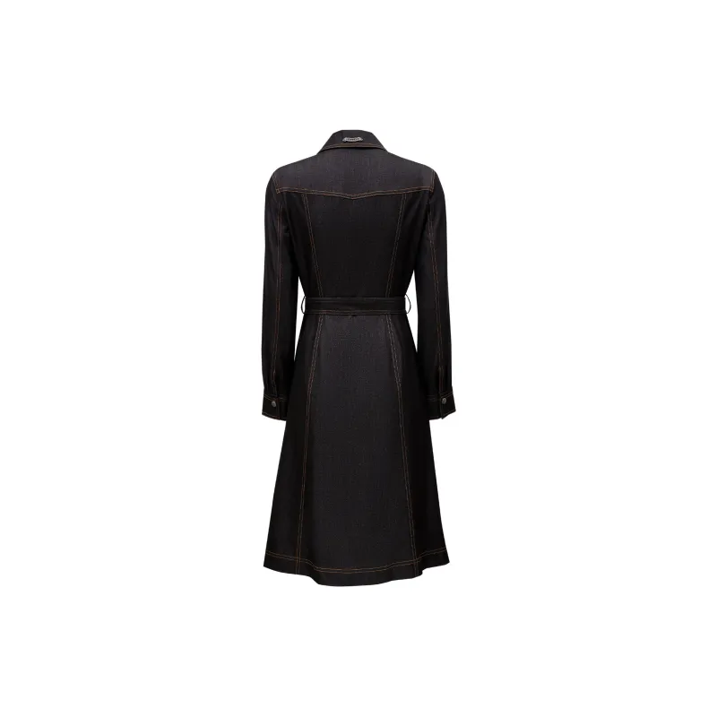 ONLY Denim Long Skirts Women's E39 Handsome Black-0