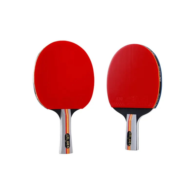 DOUBLEFISH Ping Pong Paddles Unisex All Wood Black Red-5
