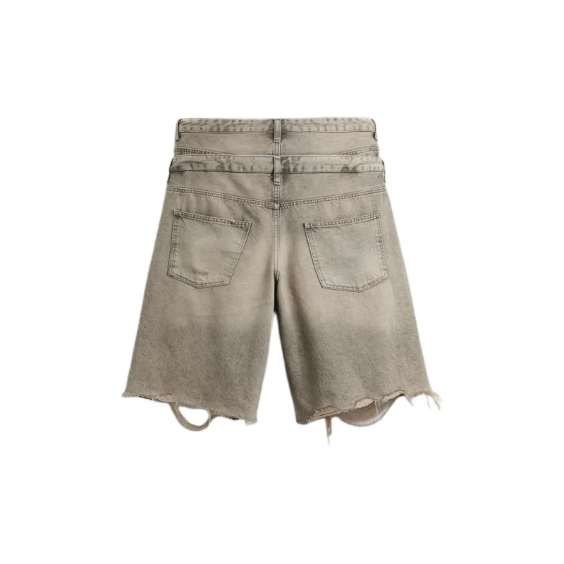 ZARA Denim Shorts Men's Light Brown-1