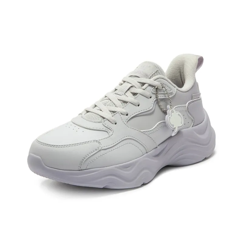 361° Linglong Series Wear Resistant Cushioning Water Resistant Low Top Casual Running Shoes Women's Gray Purple-1
