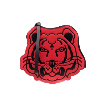 KENZO Leather Clutch Men's Red & Black