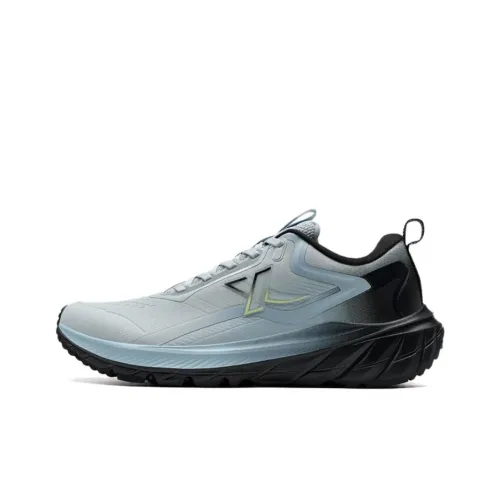 XTEP Comfortably Anti Slip Wear Resistant Low Top Casual Running Shoes Men's Blue Black