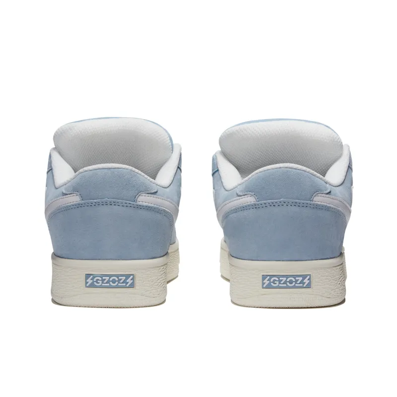 GZOZ Coverage Cushioning Wear Resistant Low Top Skateboard Shoes Unisex Ice Clear Blue-4