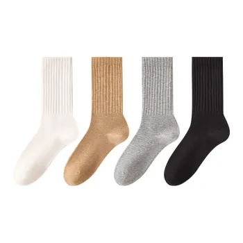 H YXIANG Mid Calf Socks Women's 4 Pack