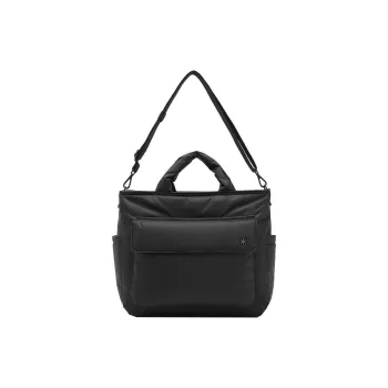 Snow Peak Nylon Shoulder Bag Crossbody Bag Handbag Large Size Unisex Black