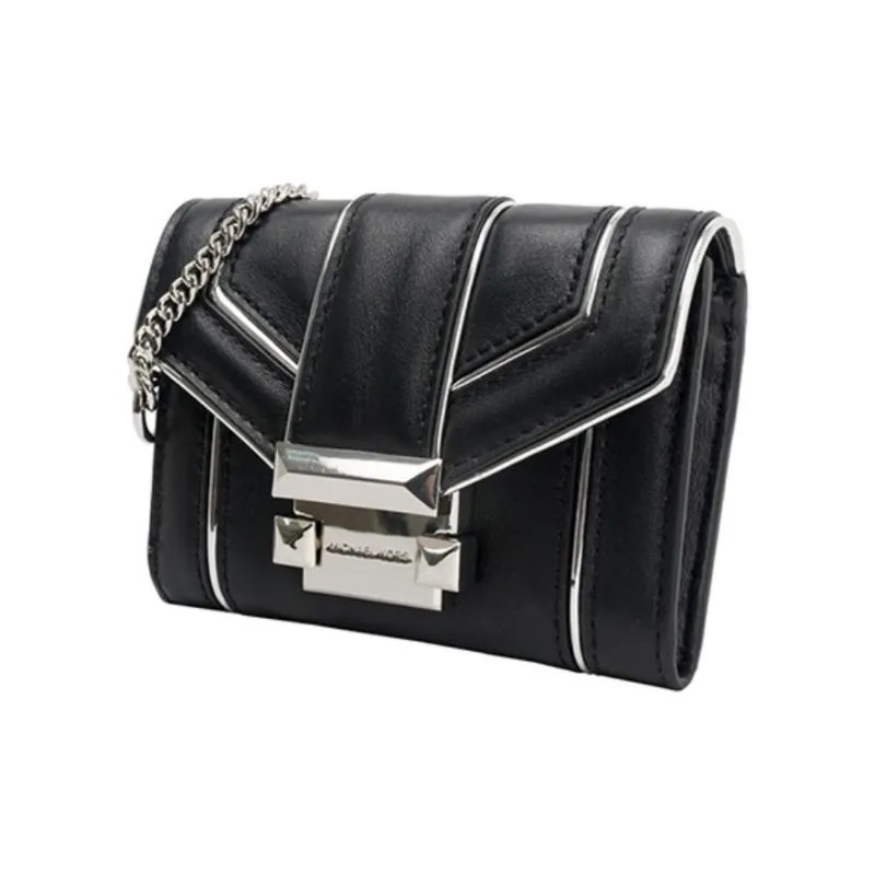 MICHAEL KORS Leather 3-in-1 Handbag Shoulder Bag Crossbody Bag Coin Purse Mini Women's Black-1