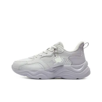 361° Linglong Series Wear Resistant Cushioning Water Resistant Low Top Casual Running Shoes Women's Gray Purple