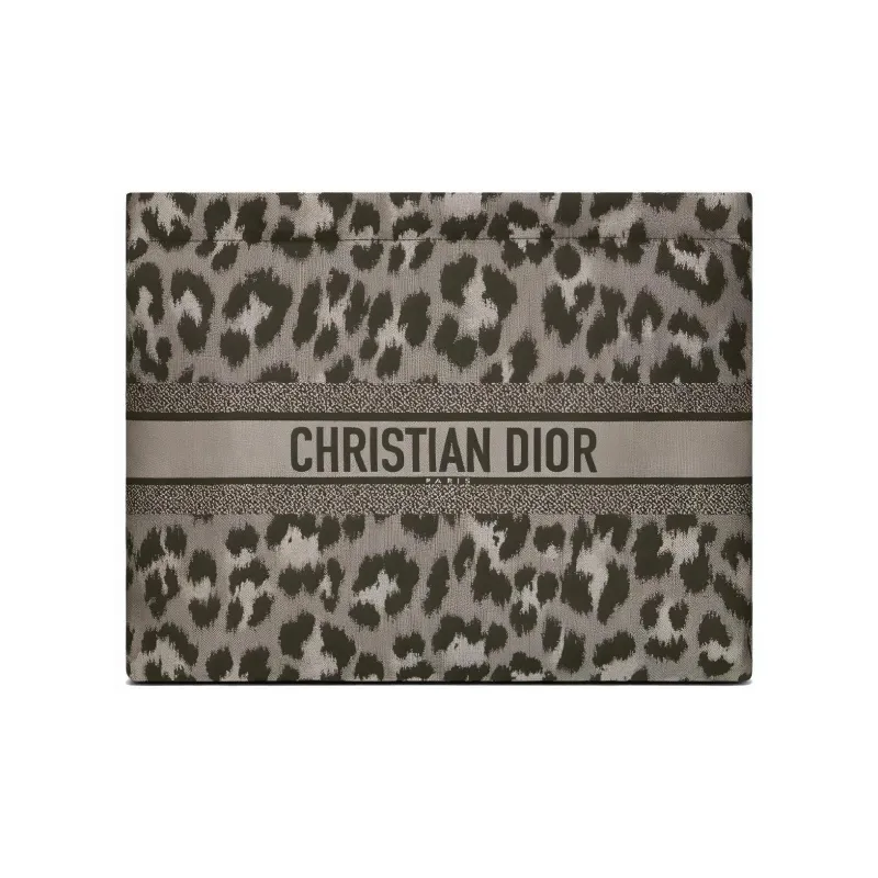 DIOR DiorTravel Technical Fabric Clutch Coin Purse Shoulder Bag Women's Gray-0