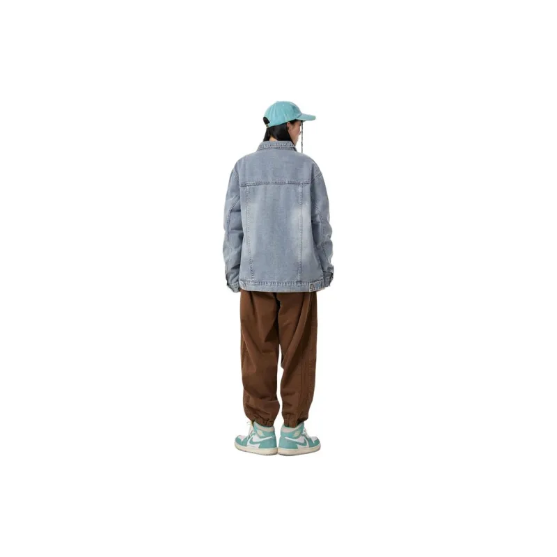 JCUI Denim Jacket Unisex Yellow Green-4