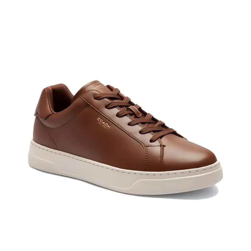 COACH Highline Low Top Skateboard Shoes Men's Dark Brown-2