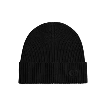 COACH Sheep Wool Beanies Unisex Black