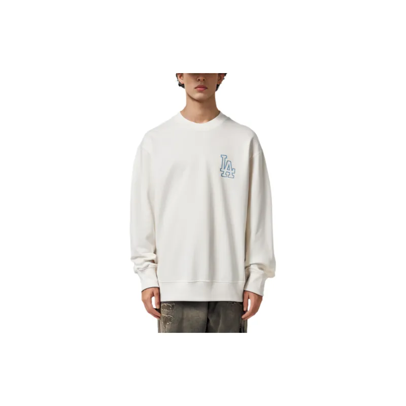 MLB Los Angeles Dodgers Sweatshirts Unisex Ivory White-2