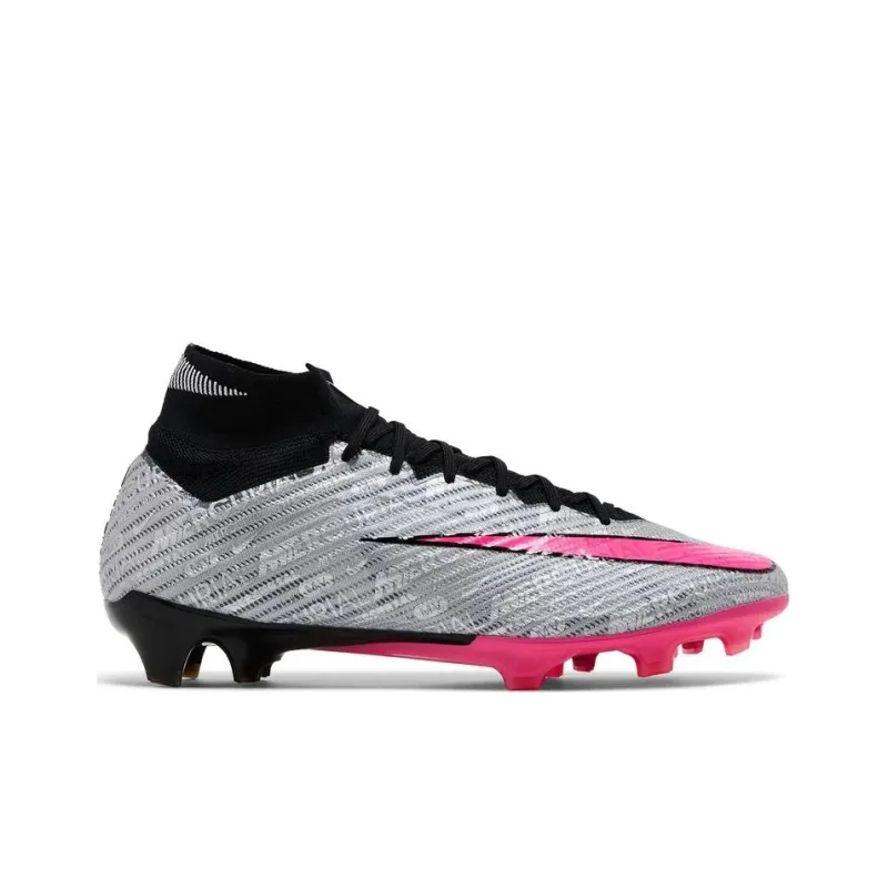 Nike Zoom Mercurial Superfly 9 Cushioning, Wear Resistant Soccer Shoes Men's Silver-1