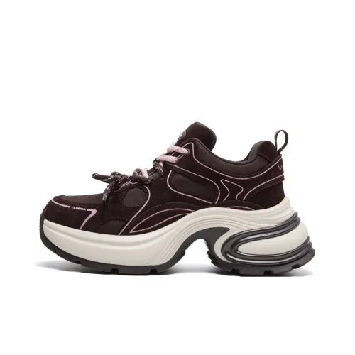 CHERYKALLY Wear Resistant Height Increasing Low Top Chunky Sneakers Women's
