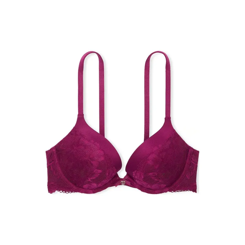 Victoria's Secret Body By Push Up Lace Cup Bra/ Plum Rouges Bra Women's Plum Rouge-0