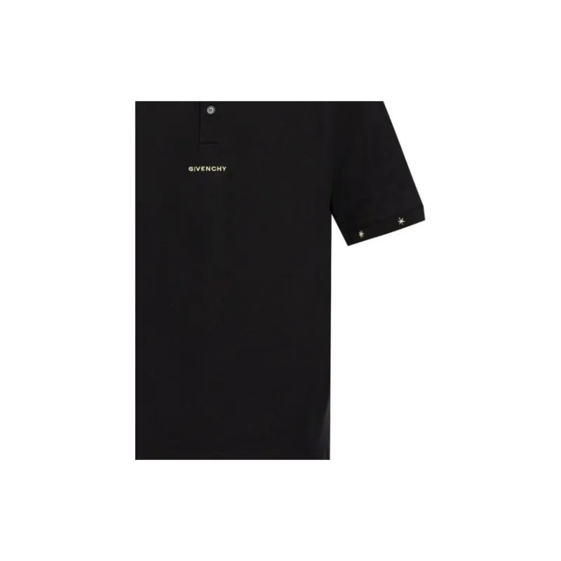 Givenchy Logo Embroidered Short Sleeved Polo Shirt-4