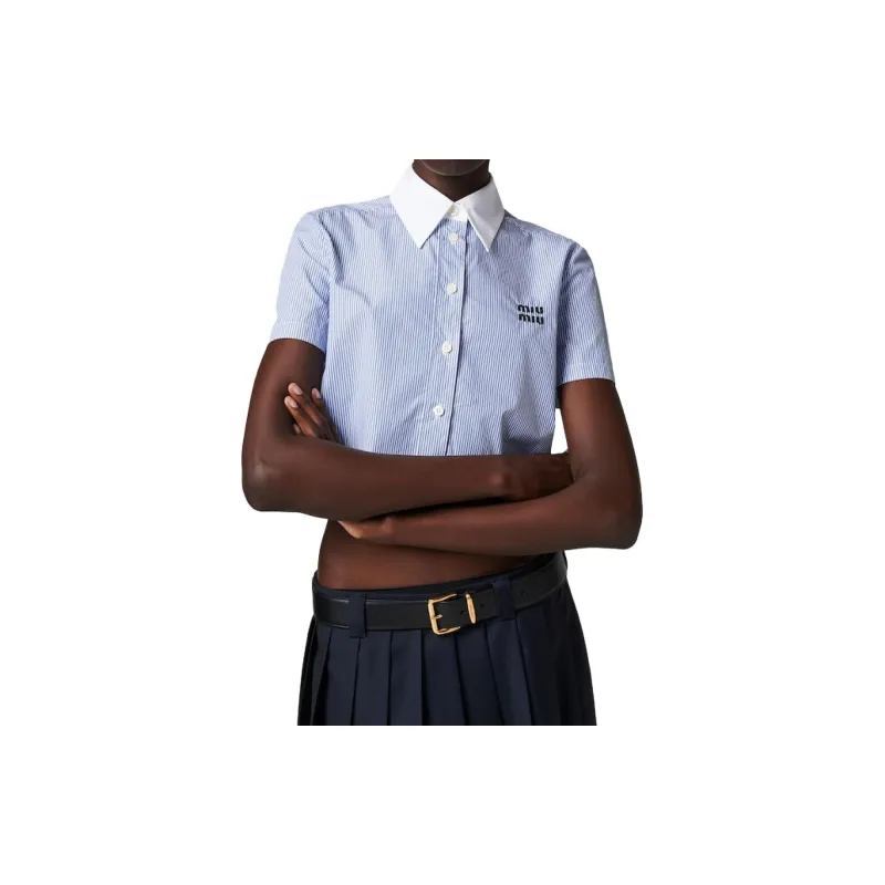 MIU MIU SS24 Shirt Women's Blue-3