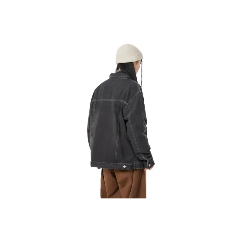 JCUI Denim Jacket Unisex Yellow Green-1