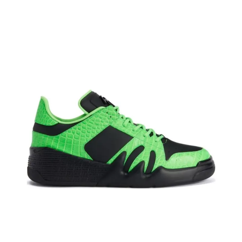 Giuseppe Zanotti Talon Skateboard Shoes Men Low-Top Green/Black-1