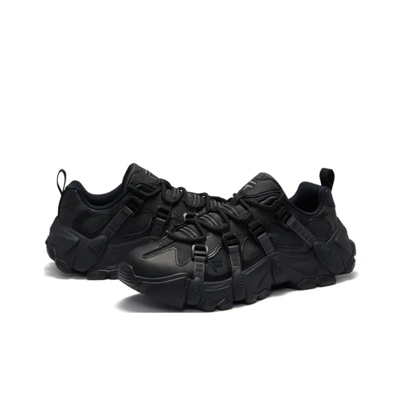 FILA FUSION EXOCET Mountains Shoes Slip-Resistant Coverage Low-Top Casual Shoes Men's The Shade Is Grayish Black-2
