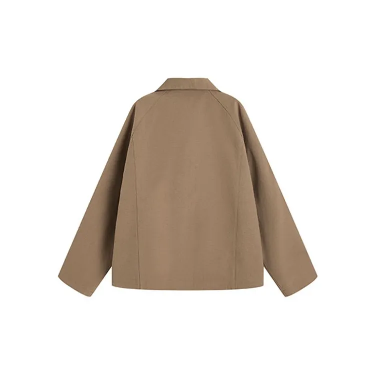 SAME FLOW Jackets Coats Unisex Fallen Leaves Brown-1