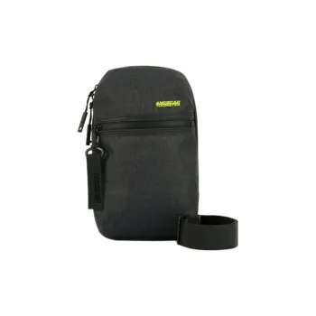 AMERICAN TOURISTER Polyester Shoulder Bag, Crossbody Bag Unisex Black