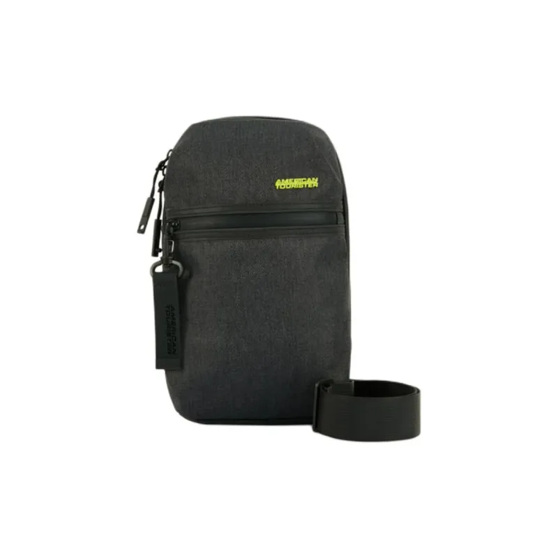 AMERICAN TOURISTER Polyester Shoulder Bag, Crossbody Bag Unisex Black-0