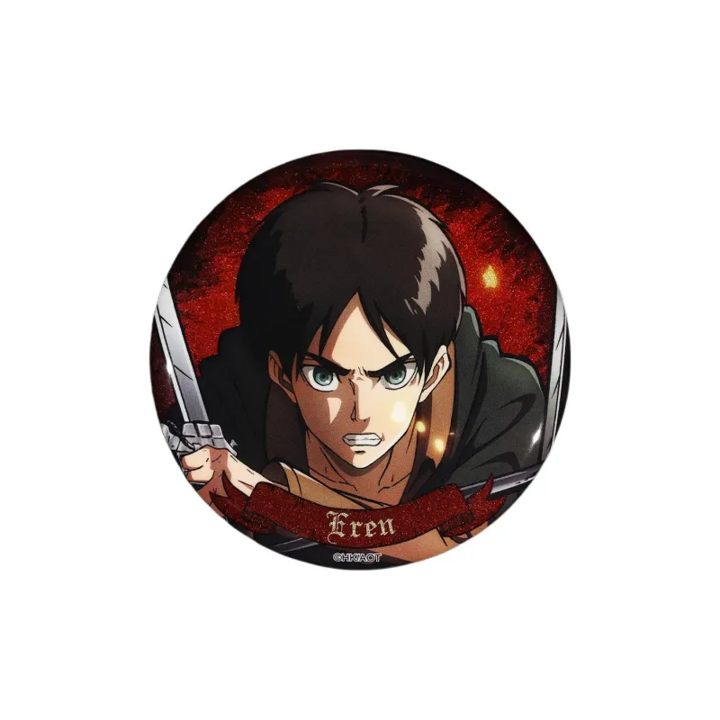BOOM COMIC Attack On Titan S2 Shimmer Gold Onion Character Illustration Badges-0