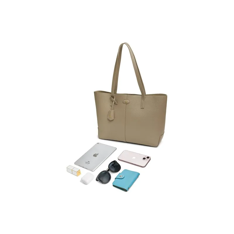 Tata Cow Leather Tote Bag, Shopping Bag, Handbag, Shoulder Bag Tubas Women's Multicolor-3