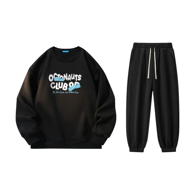 Small Columns Under The Sea Sweatshirt Set Unisex-21