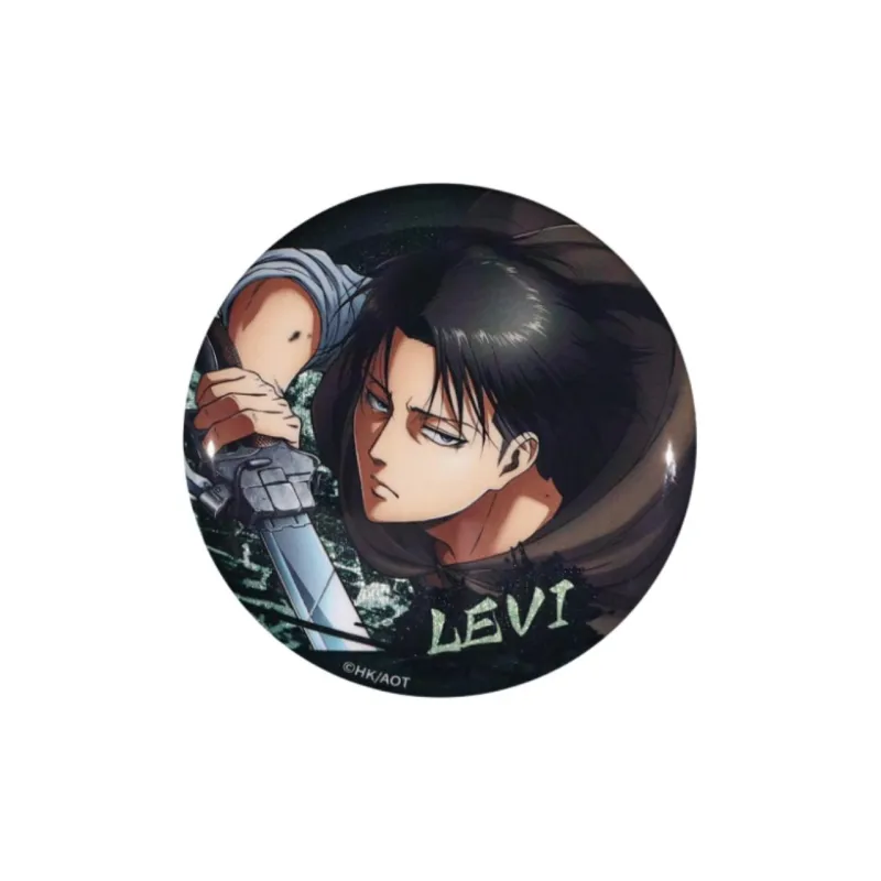 BOOM COMIC Eren Yeager, Levi Ackerman Attack On Titan S3 Brushed Craft, Laser, Badge, Levi Badges-1