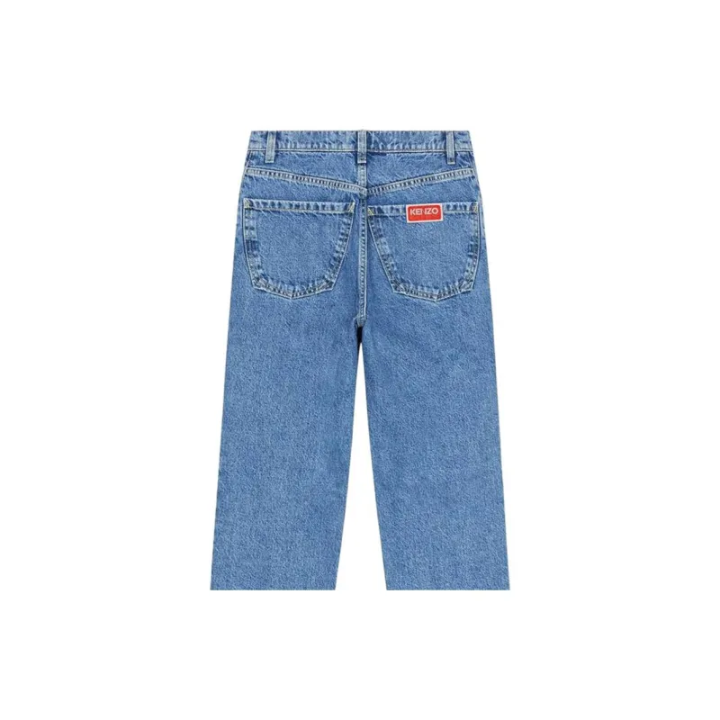 KENZO Logo Patch Straight Leg Jeans-7