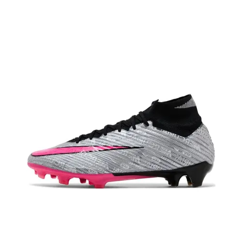 Nike Zoom Mercurial Superfly 9 Cushioning, Wear Resistant Soccer Shoes Men's Silver