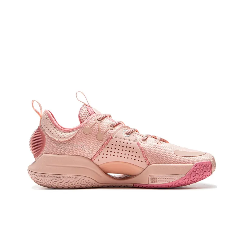 LiNing All City 9 V1.5 Cushioning Anti-Slip And Wear-Resistant Coverage Support Low-Top 䨻 Basketball Shoes Salt Pink-1