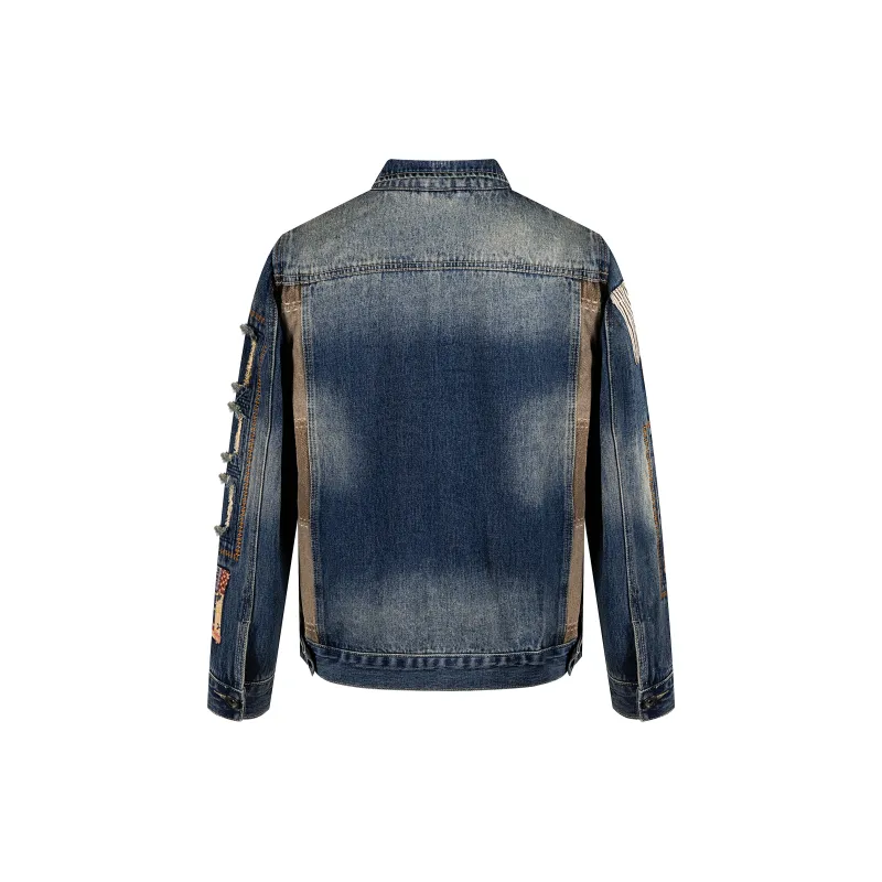 Automobili Lamborghini Denim Jacket Men's Blue-1