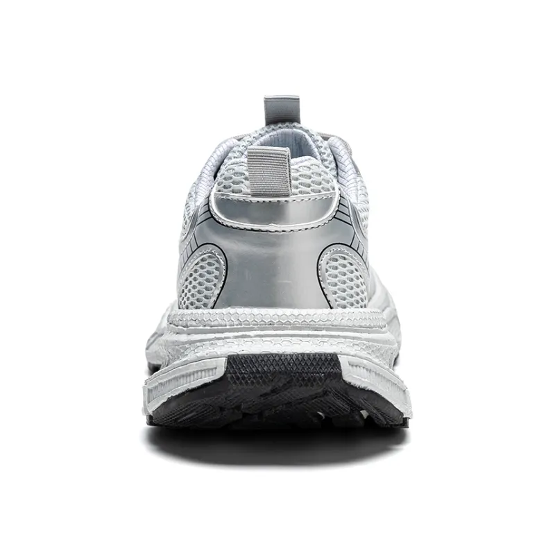 EXULL Q Low Top Chunky Sneakers Women's Silver Gray-3