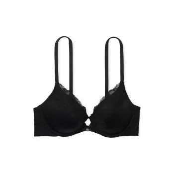 Victoria's Secret Body By Lace-Trim Push-Up Bra /Black Bra Women's Black