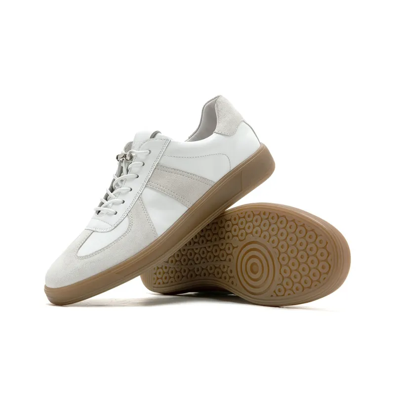 Satchi Low Top Skateboard Shoes Men's White Gray-4