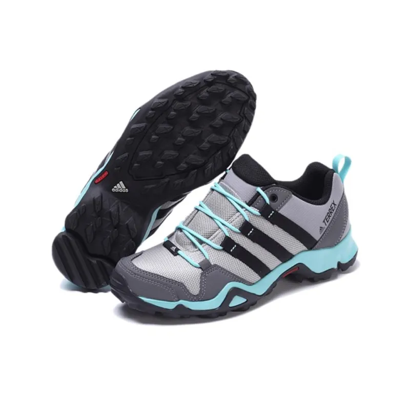 Adidas Terrex Ax2r Anti Slip Wear Resistant Mid Top Hiking Shoes Women's Gray-3