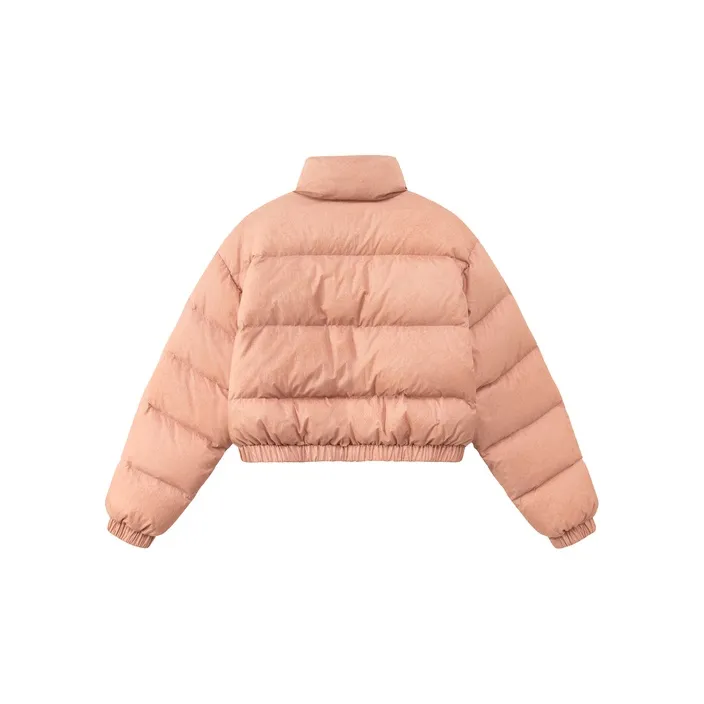 CHUU Puffer Jacket Women's Gray Pink-1