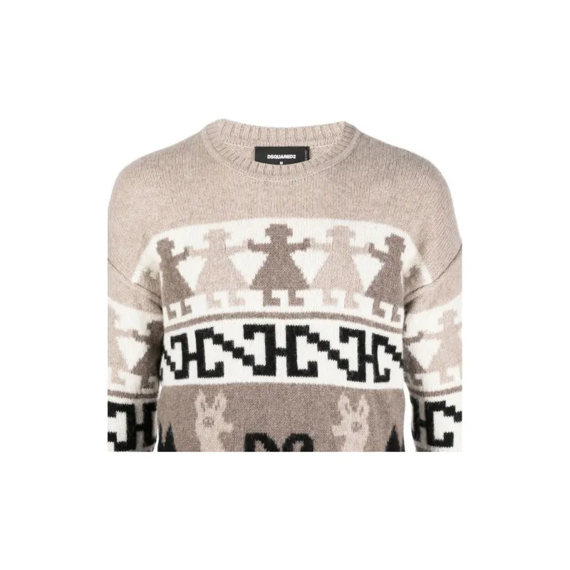DSQUARED2 Jacquard knit Alpaca Wool Jumper-5