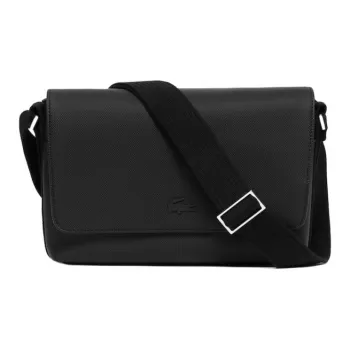 LACOSTE PU Messenger Bag Shoulder Bag Crossbody Bag Regular Men's Black