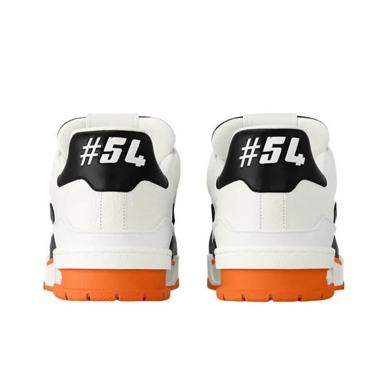 LOUIS VUITTON Trainer Low Top Skateboard Shoes Men's Orange-3