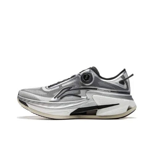 LiNing Anti Slip Wear Resistant Low Top Casual Running Shoes Men's Gray Black White