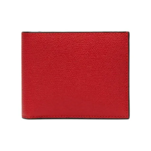 Valextra Millepunte Calfskin Coin Purse Wallet Men's Red