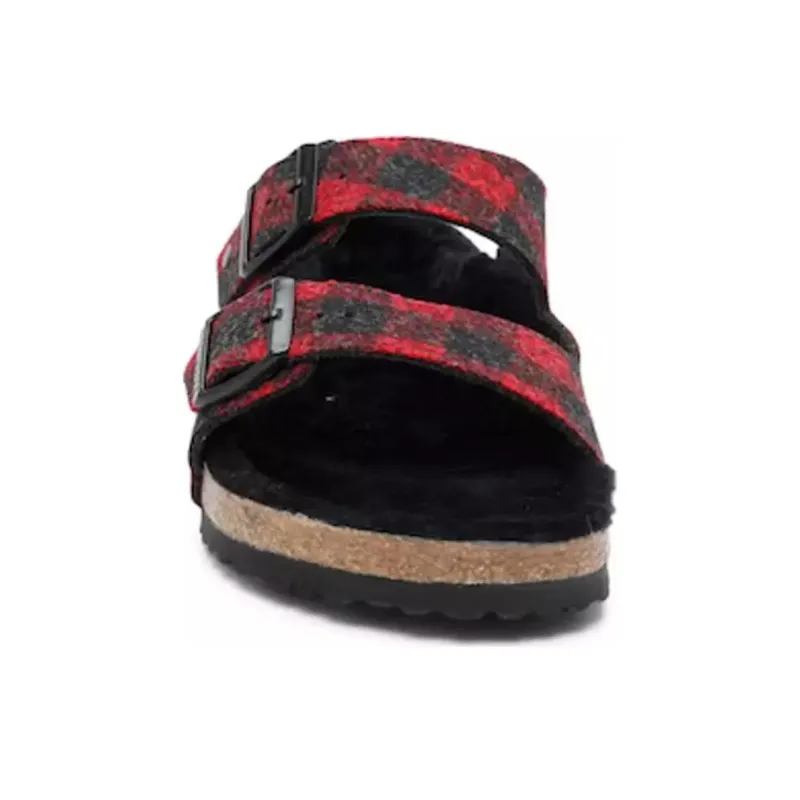 Birkenstock Abrasion-Resistant Slide Slippers Unisex Red Standard Version-4