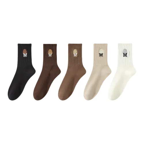 Lan Miao Mid Calf Socks Women's 5 Pack