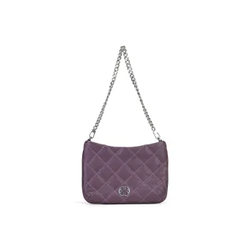 TORY BURCH Leather Handbag, Shoulder Bag Women's Purple